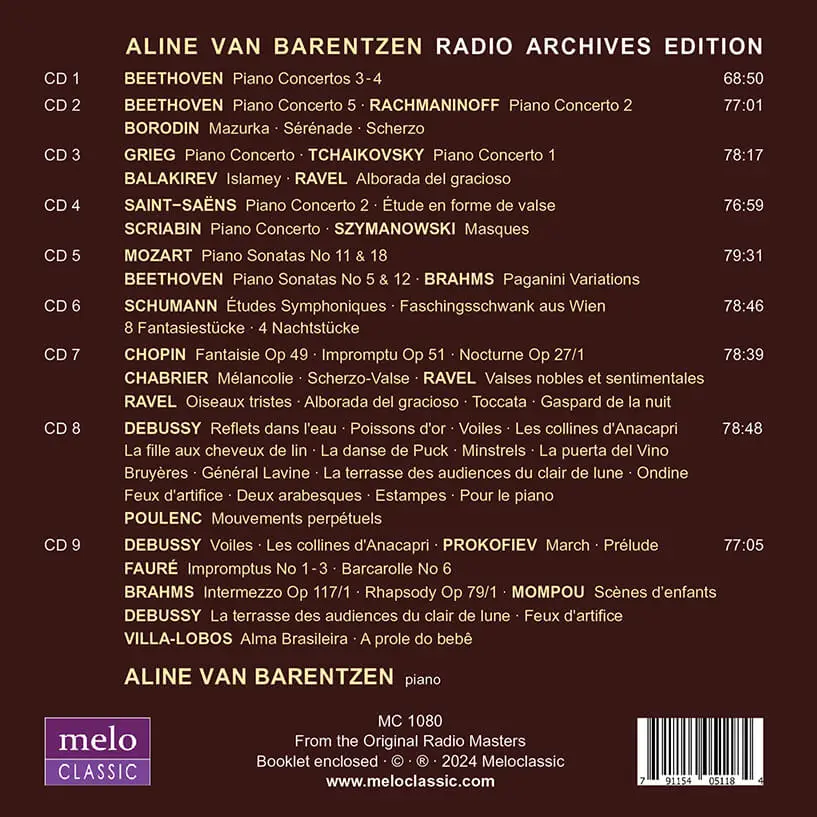 MC 1080 Aline van Barentzen 9CD Box