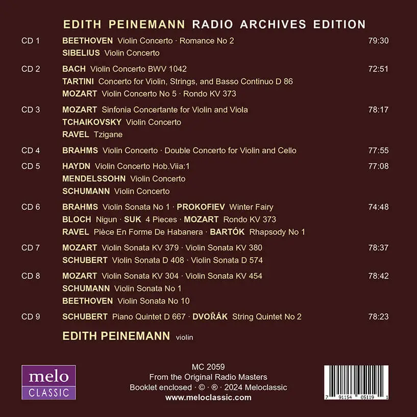 MC 2059 Edith Peinemann 9CD Box